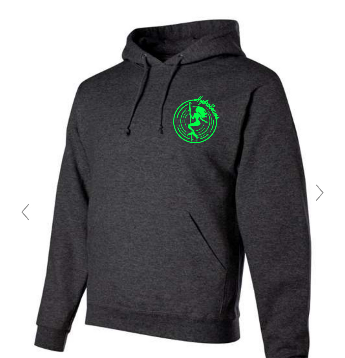HydroSeams Hoodie - Neon Green & Charcoal Grey