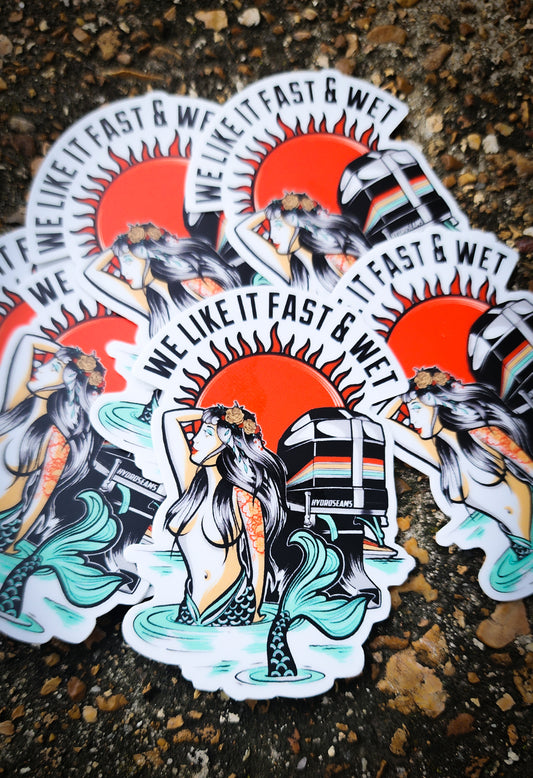 Fast & Wet Cooler Sticker