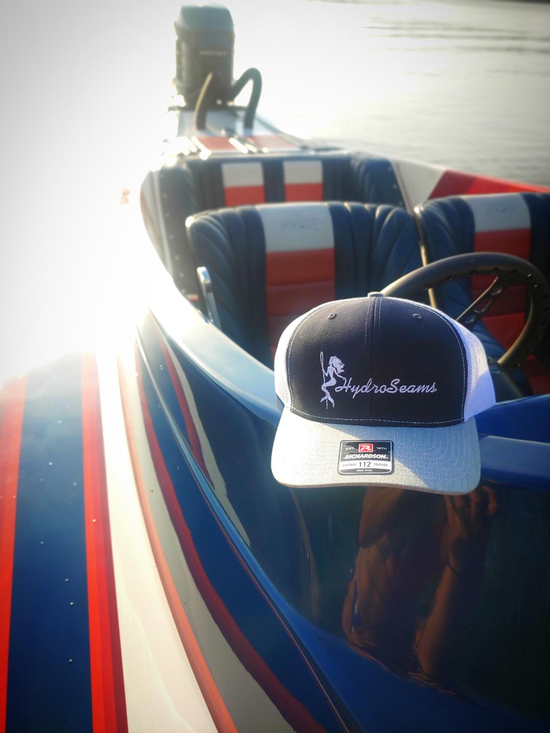 HydroSeams Hat - Navy/Heather Grey/ White